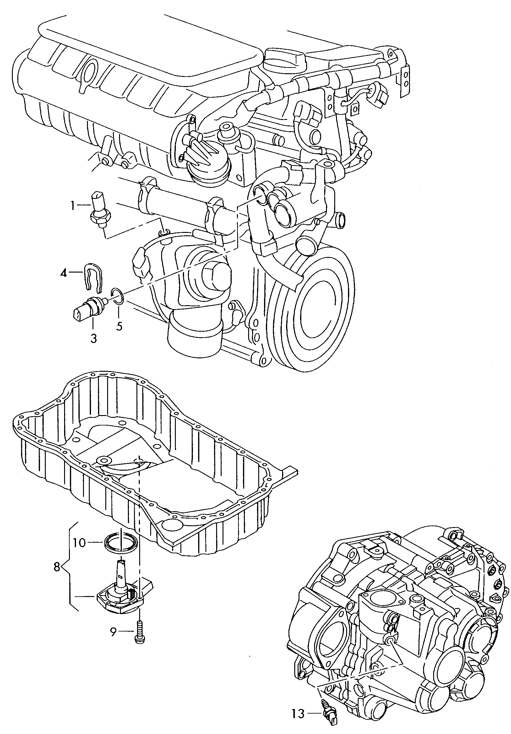 Skoda 038 919 081 P - Tunnistin, öljynpaine inparts.fi