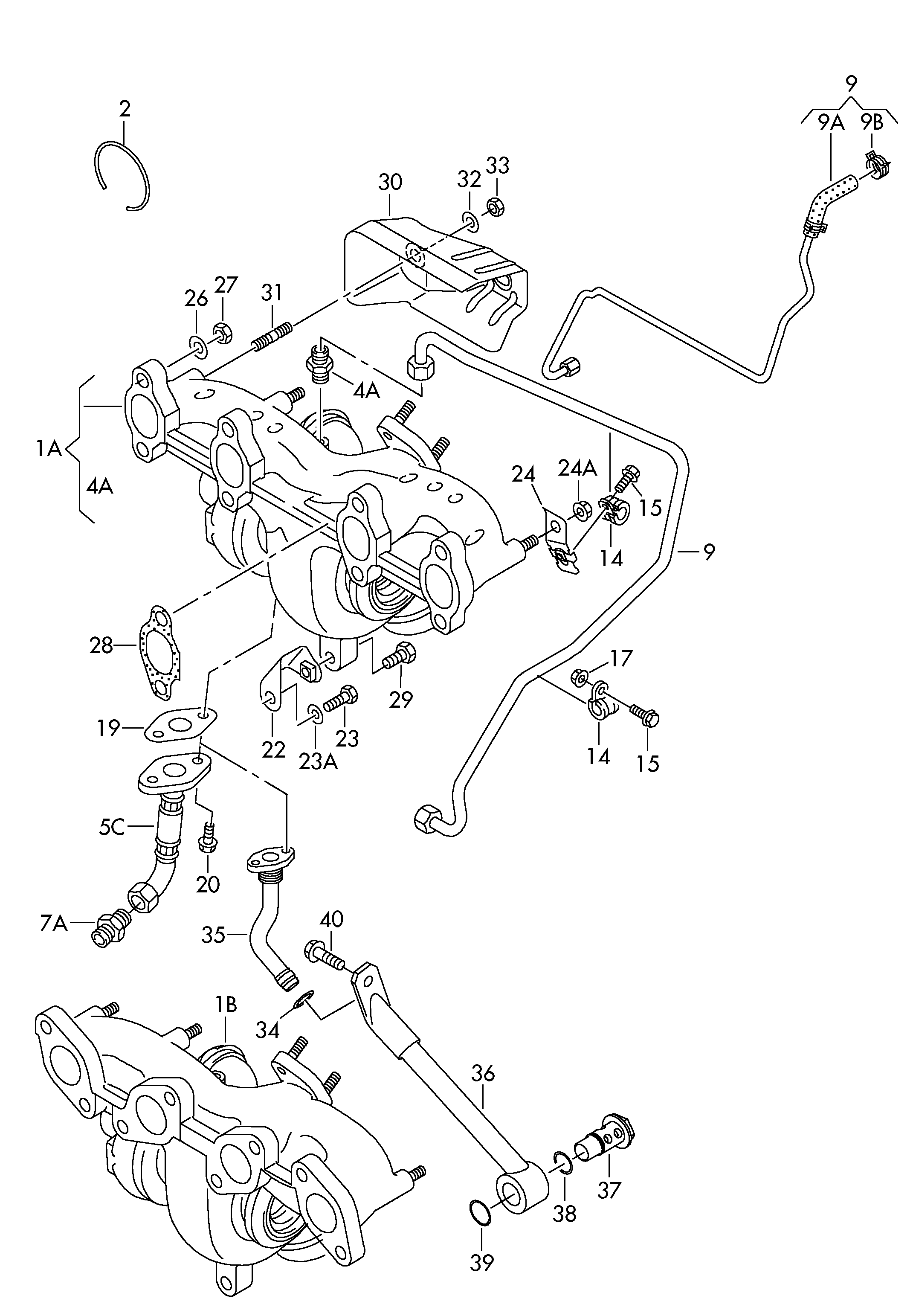 VW 03G 253 039 A - Tiivistesarja, pakosarja inparts.fi