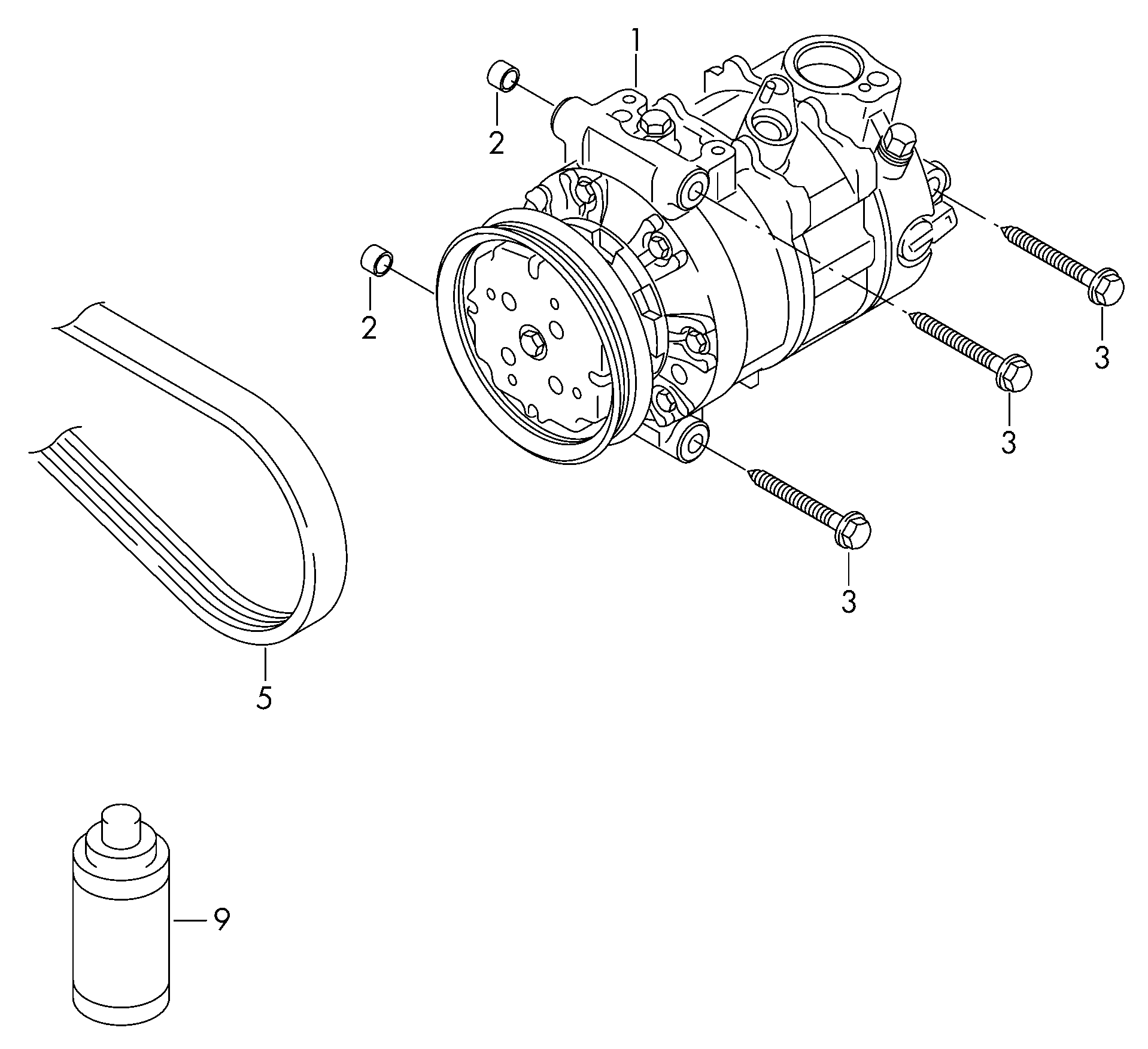 Skoda 5Q0820803E - Kompressori, ilmastointilaite inparts.fi