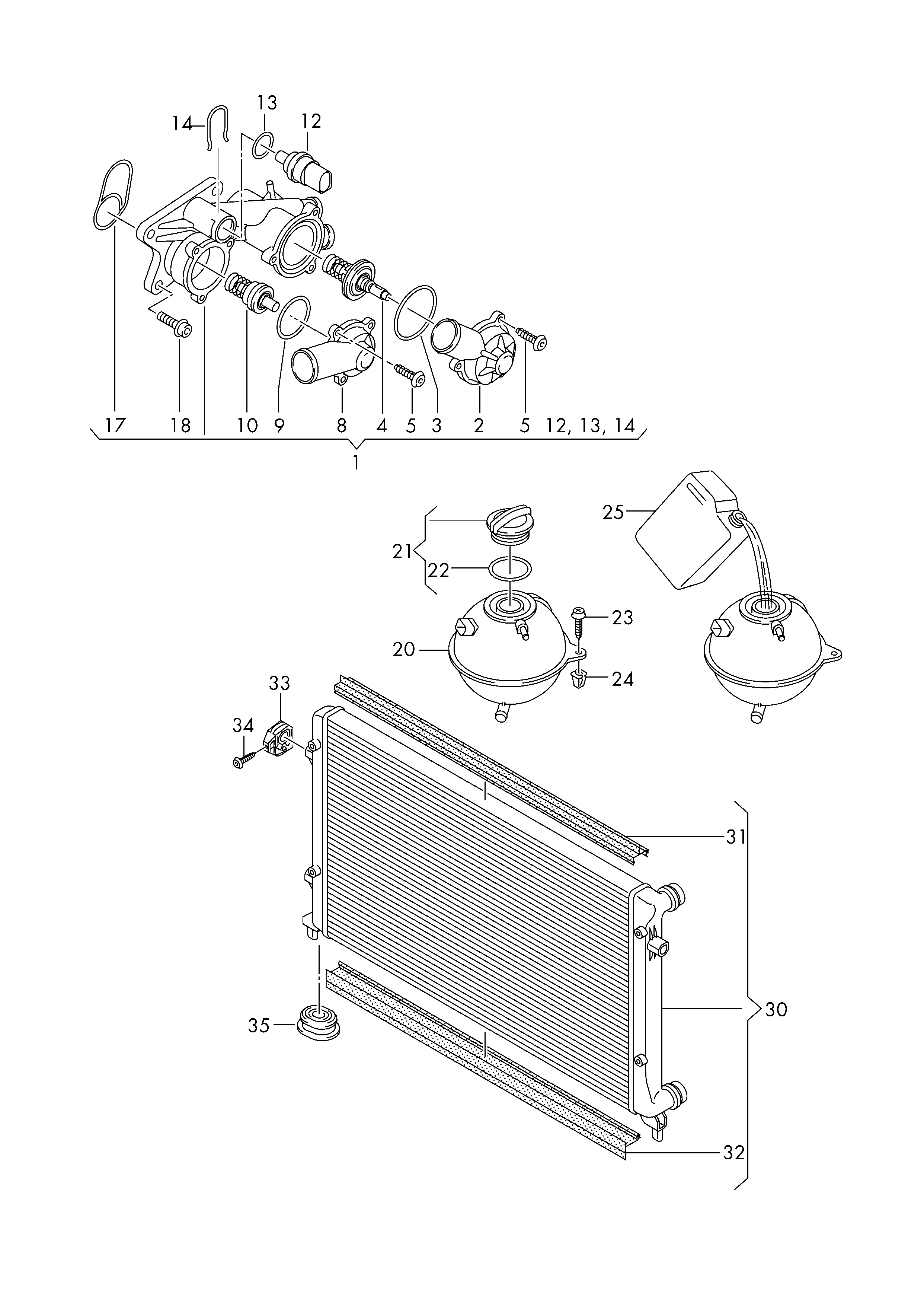 Skoda 1K0 121 251DN - Jäähdytin,moottorin jäähdytys inparts.fi