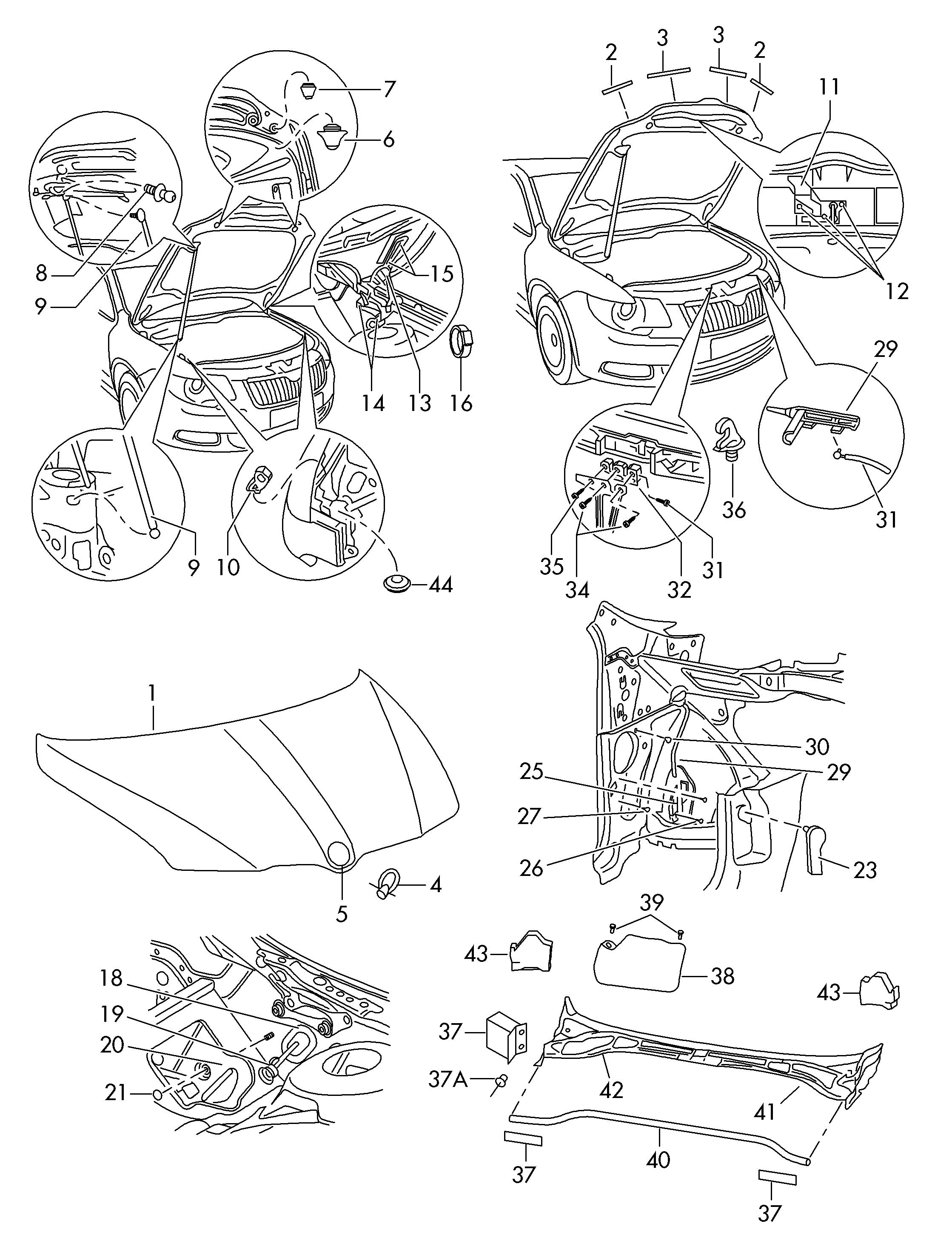 Skoda 3T0823031B - Konepelti inparts.fi