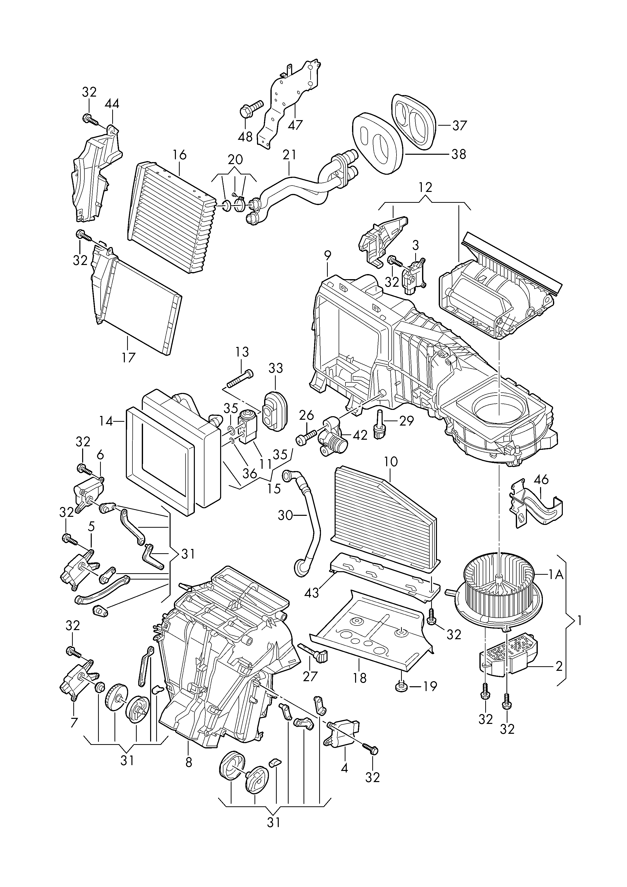 VW 1K0 907 543 F - Tunnistin, sisäilmalämpötila inparts.fi