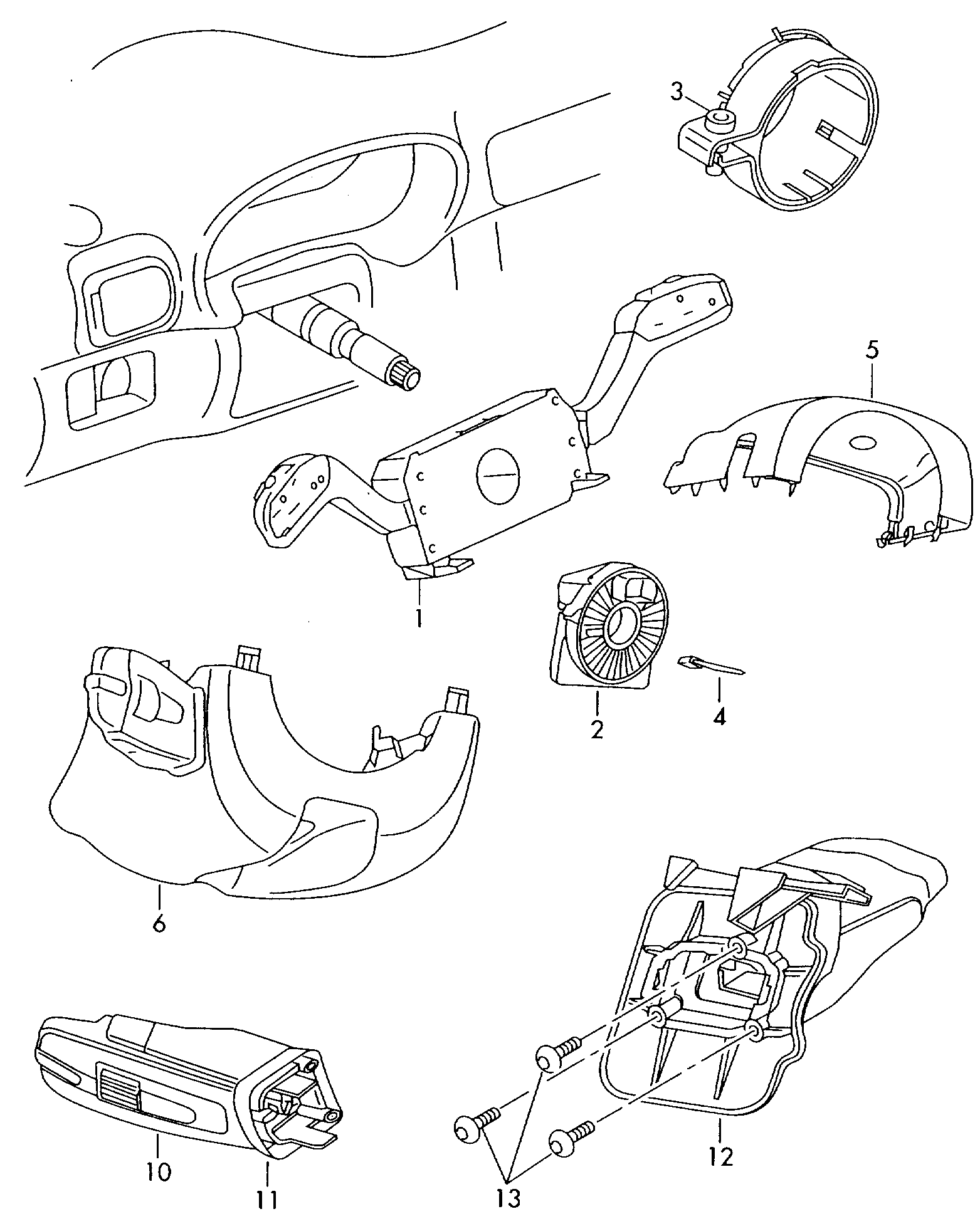 Skoda 6R0 953 507 A - Kytkin, ohjausakseli inparts.fi