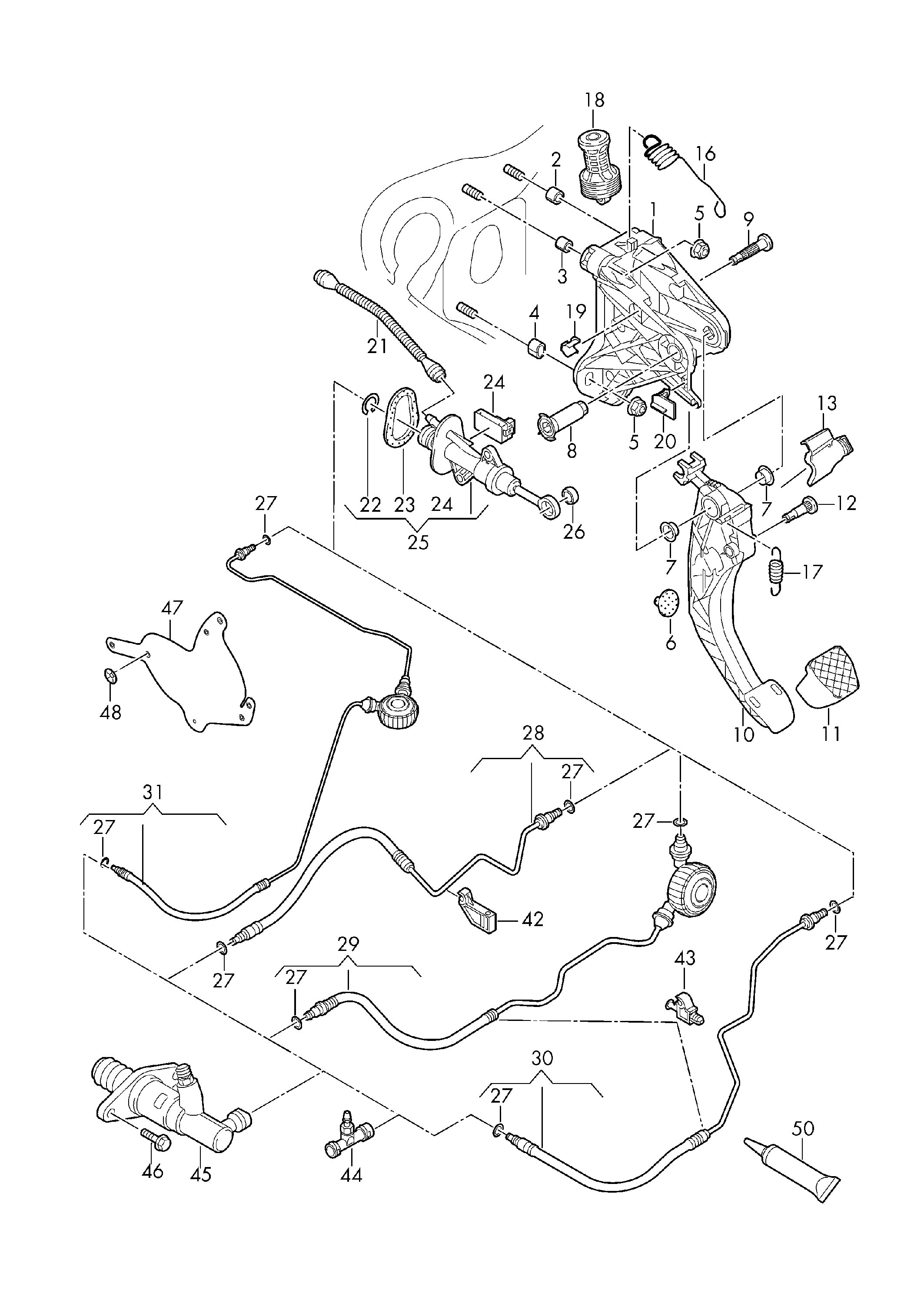 Seat 5Q0721261D - Työsylinteri, kytkin inparts.fi