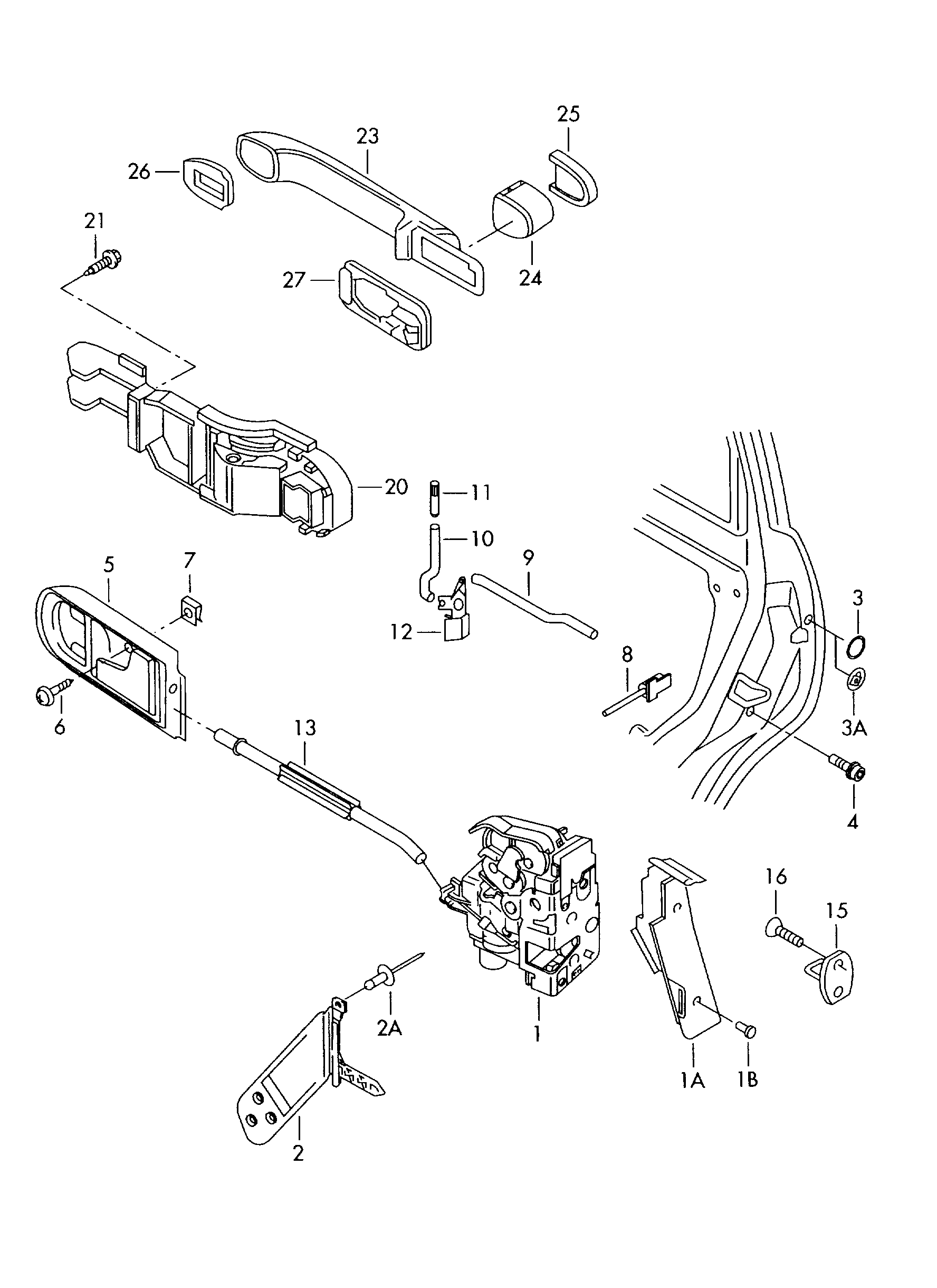 Seat 3B4 839 879 A - Suojus, kahva inparts.fi