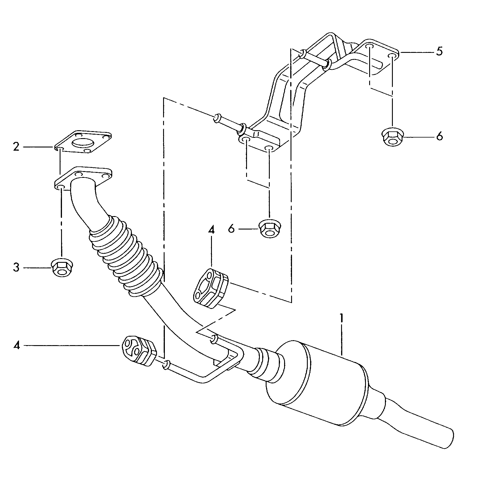 Skoda 1J0253115S - Tiiviste, pakoputki inparts.fi