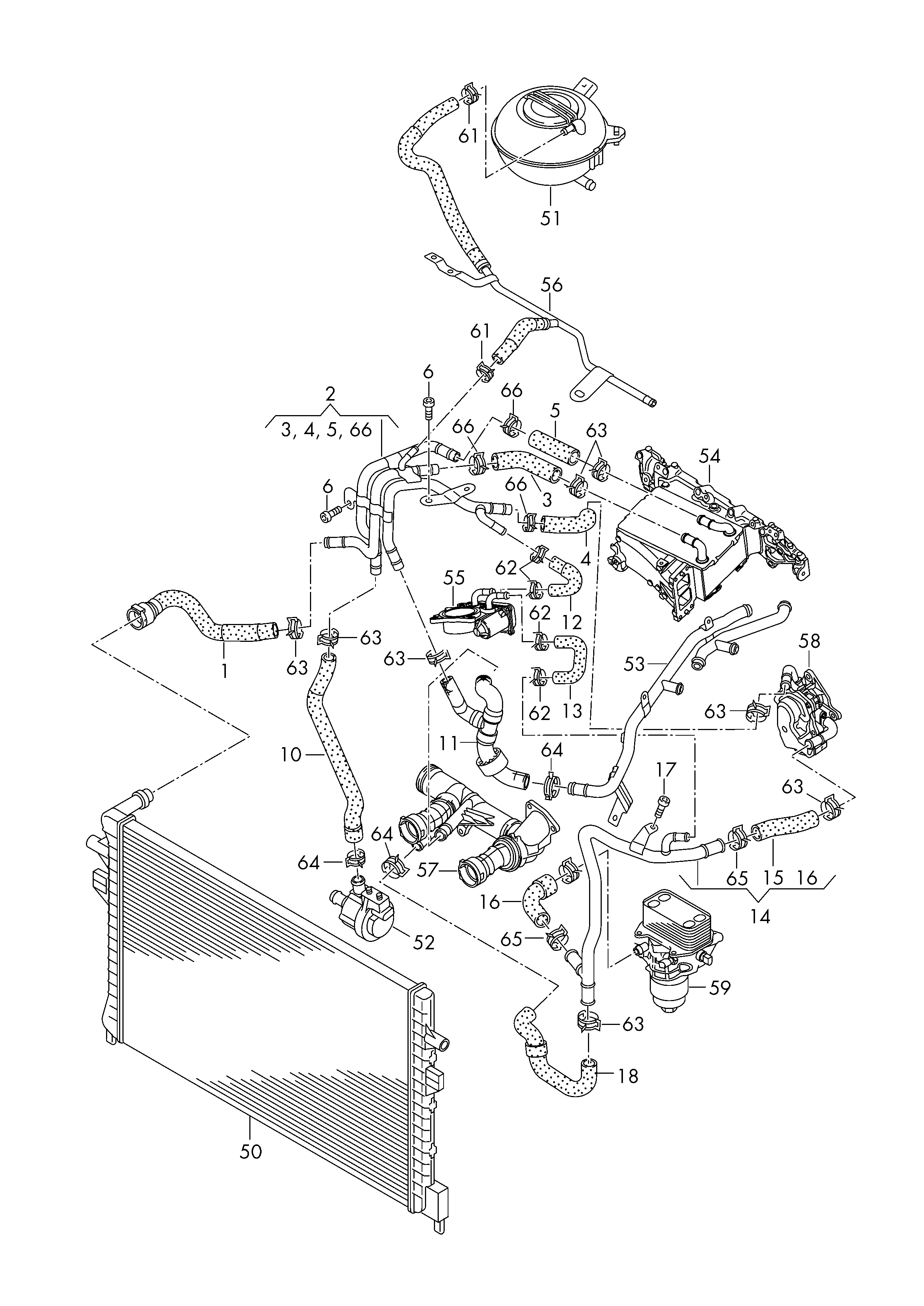 Skoda 04L121064T - Jäähdytysnesteputki inparts.fi