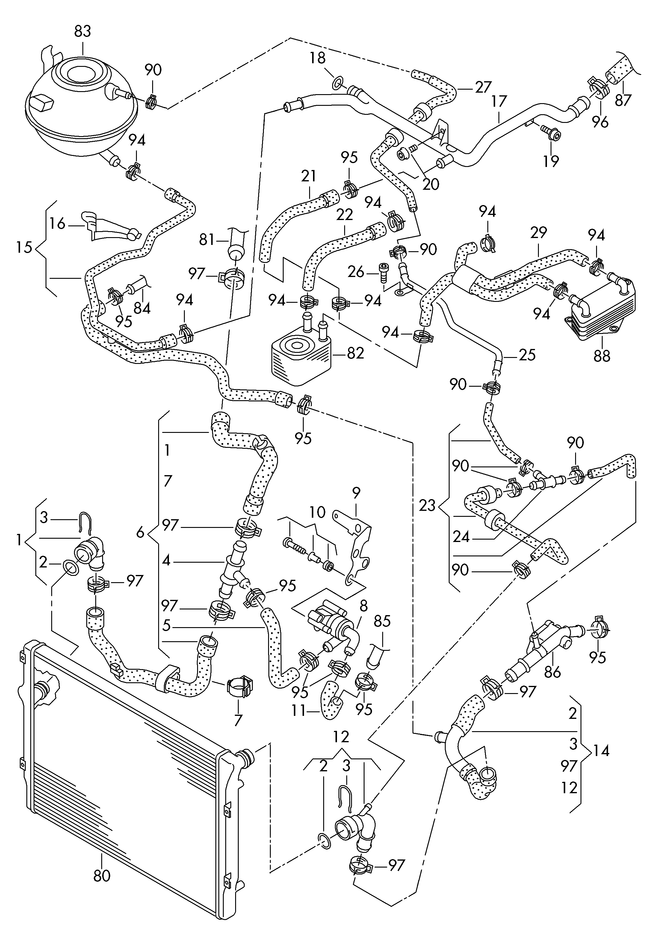 Seat 1K0 121 251 DM - Jäähdytin,moottorin jäähdytys inparts.fi