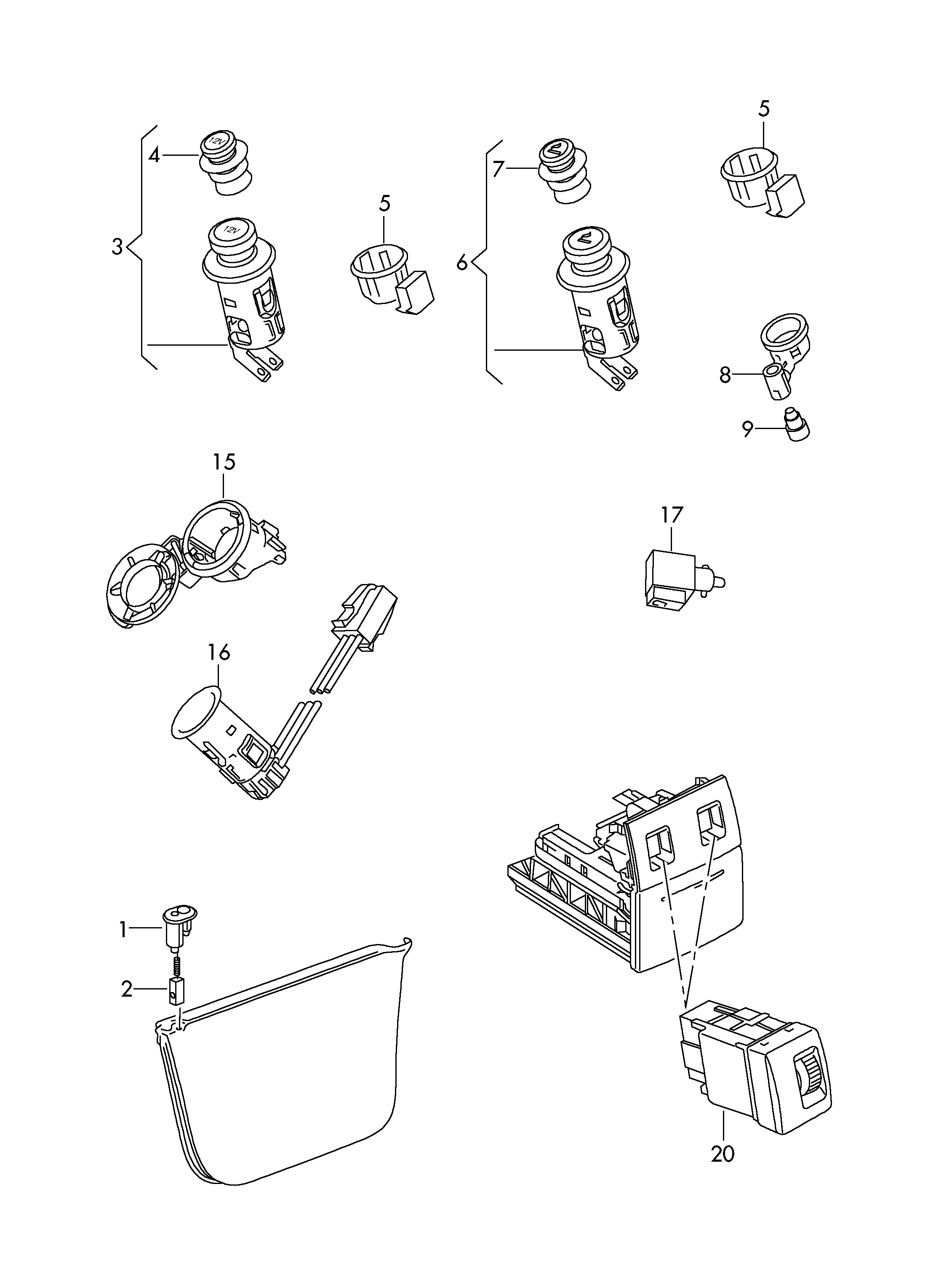 VAG 1K0919309 - Socket inparts.fi