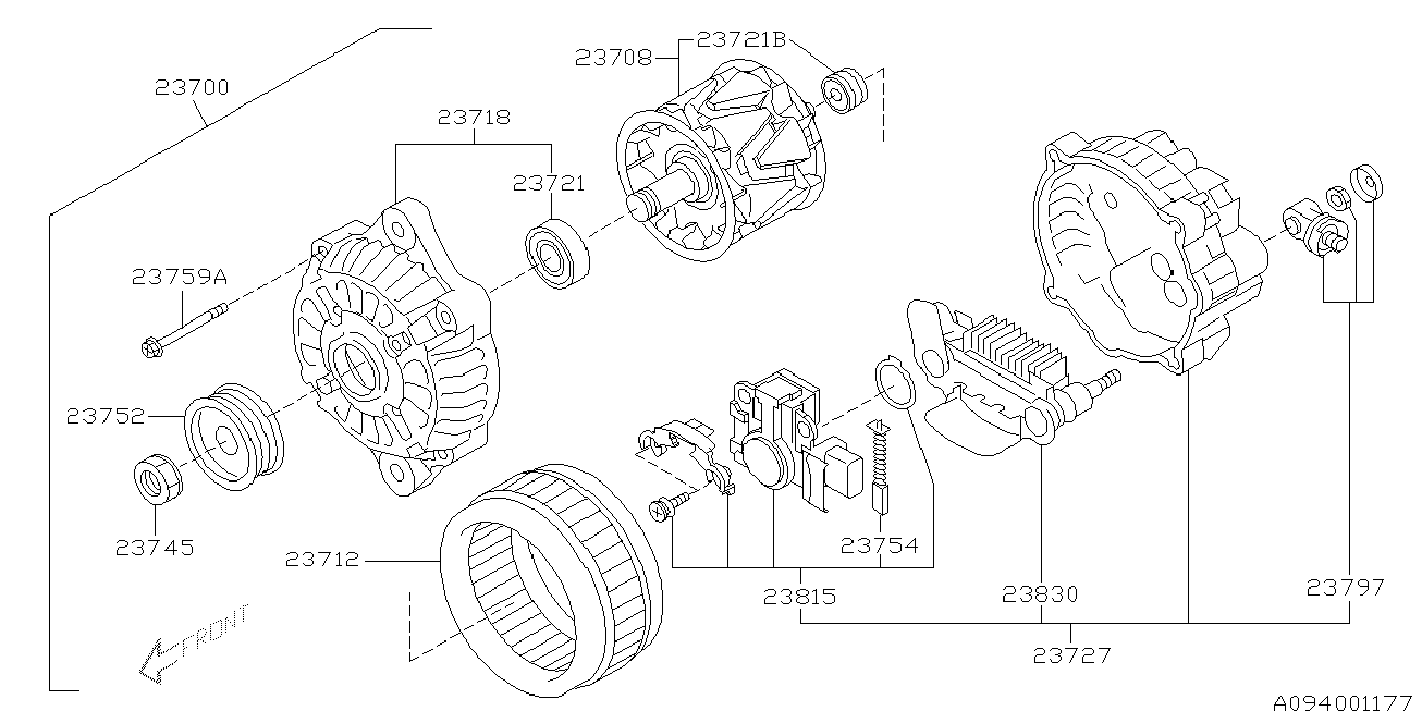 Subaru 23712-AA130 - STATOR ASSEMBLY-ALTERNATOR inparts.fi