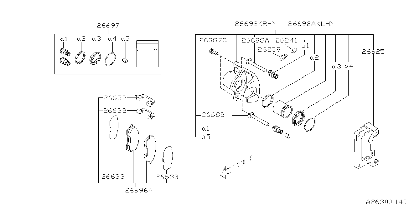 Subaru 26696AE020 - Jarrupala, levyjarru inparts.fi