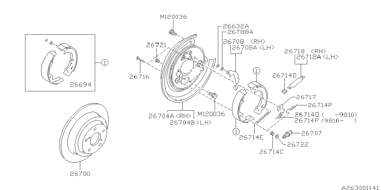 Subaru 26700-AE010 - Jarrulevy inparts.fi