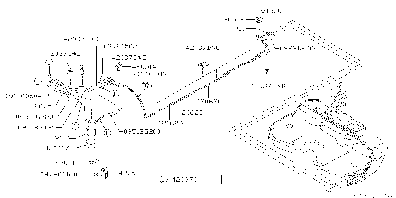 Subaru 42053AA000 - Lasi, kaukovalo inparts.fi