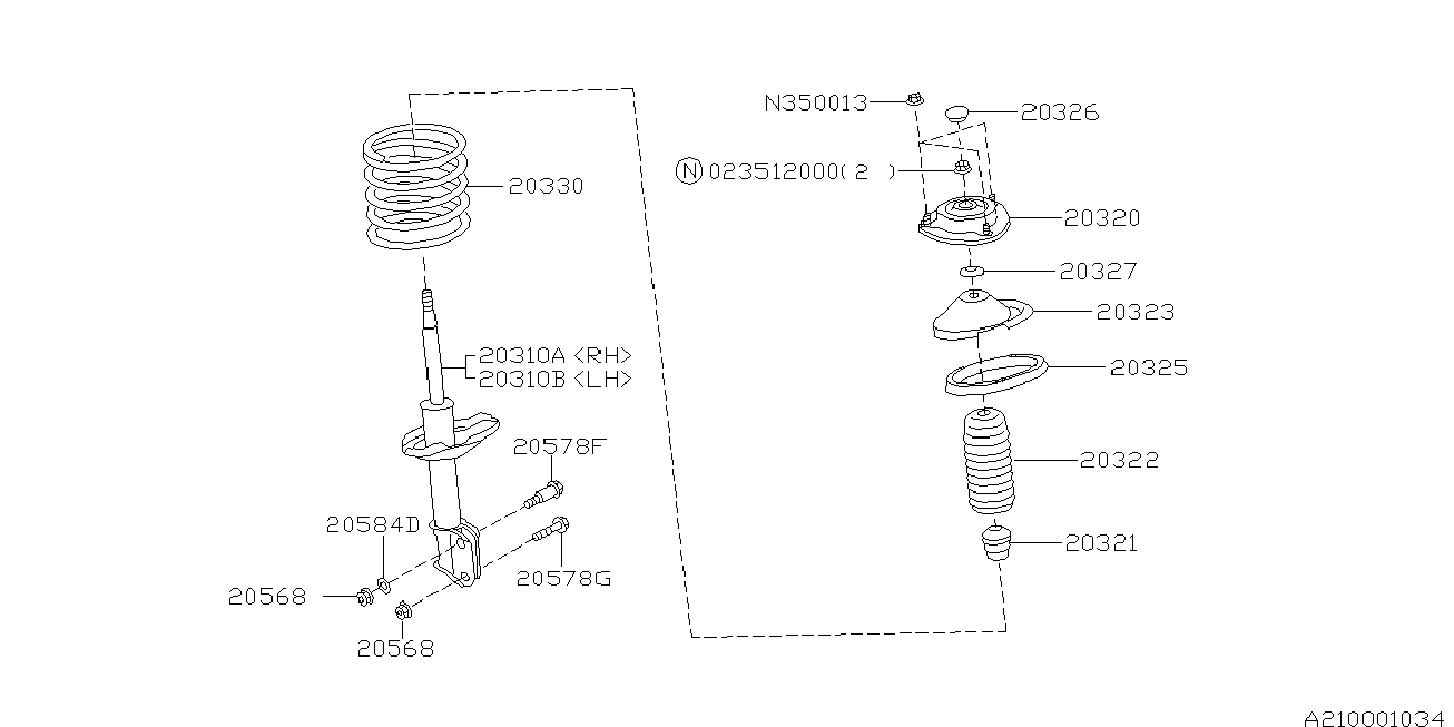 Subaru 20310AC091 - Iskunvaimennin inparts.fi