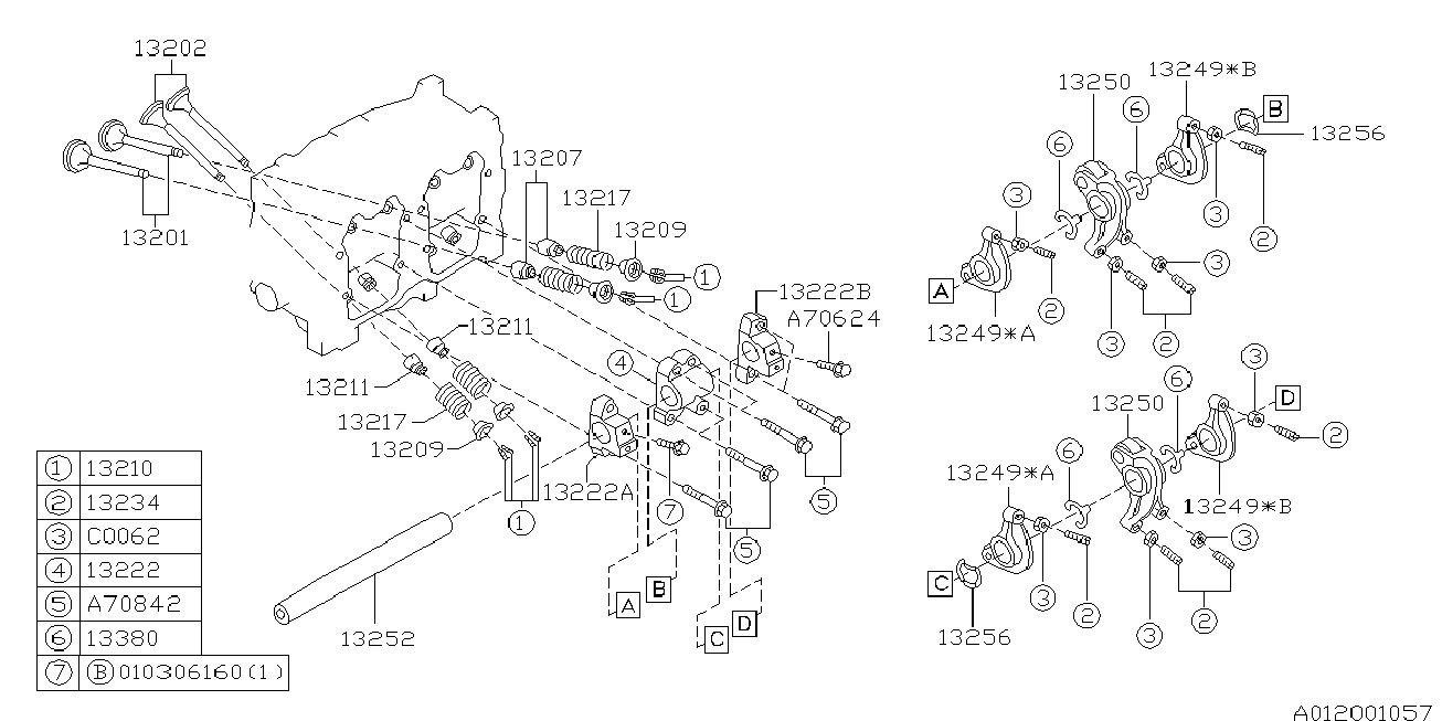 Subaru 13207AA050 - Tiiviste, venttiilivarsi inparts.fi