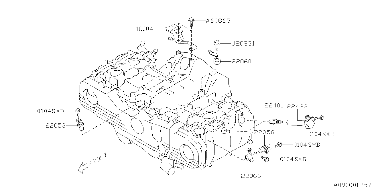 Subaru 22053AA053 - Impulssianturi, kampiakseli inparts.fi