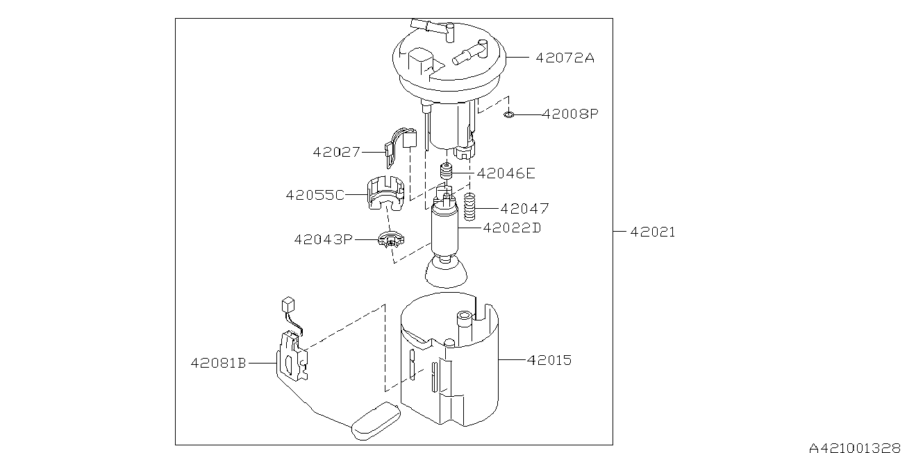 Hyundai 42072AJ020 - FILTER-FUEL PUMP inparts.fi