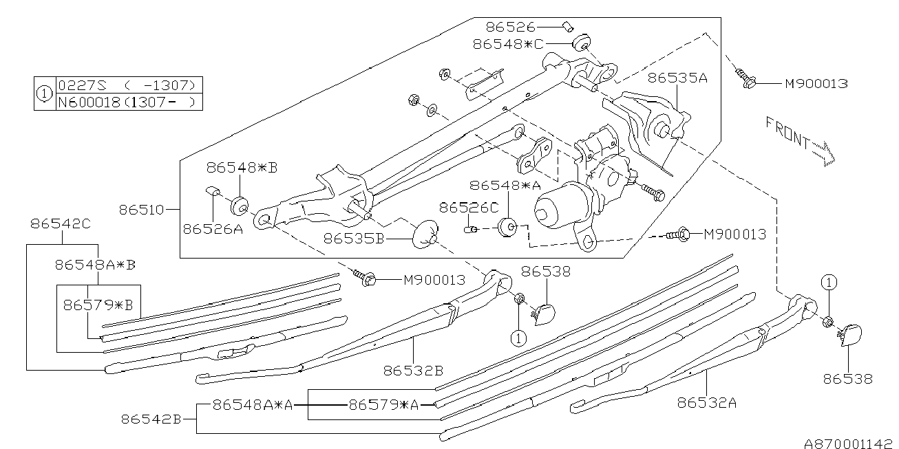 Subaru 86542AJ060 - Pyyhkijänsulka inparts.fi