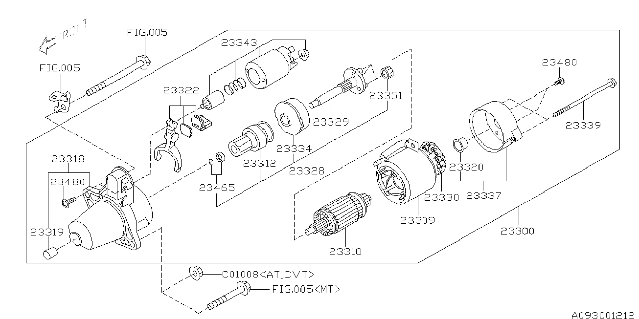 Subaru 23300 AA572 - Käynnistinmoottori inparts.fi