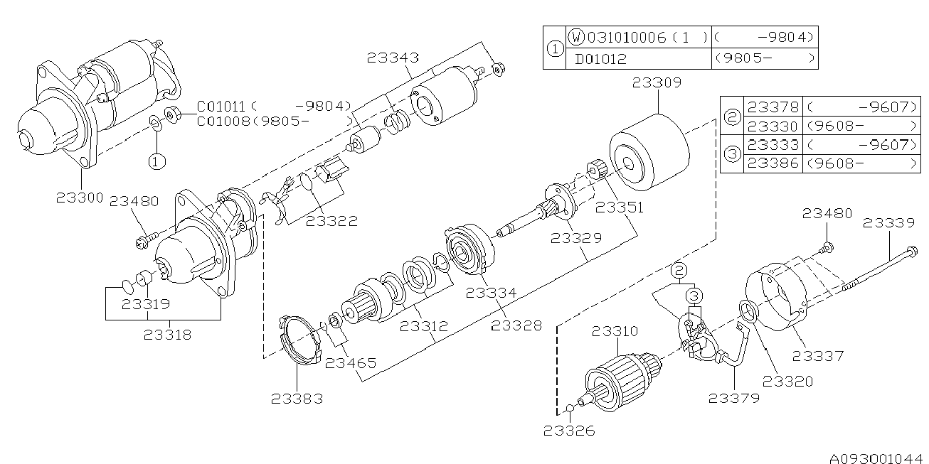 Subaru 23300-AA380 - Käynnistinmoottori inparts.fi