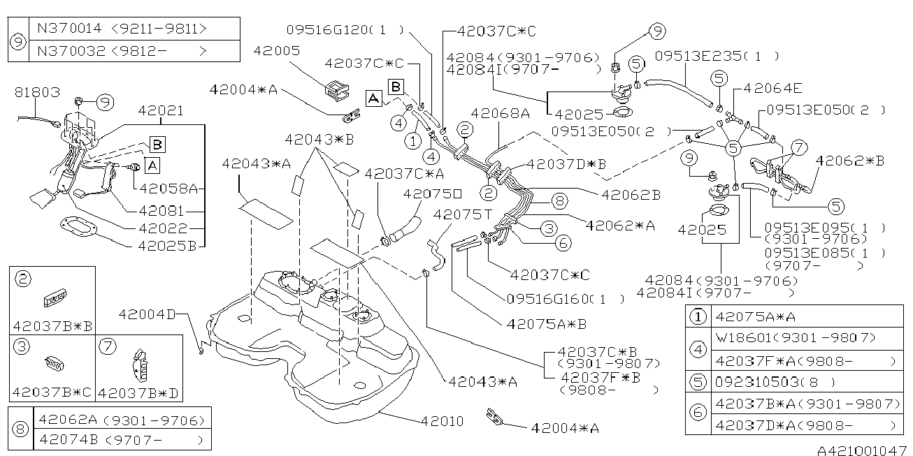 Subaru 42021-FA100 - Polttoainepumppu inparts.fi