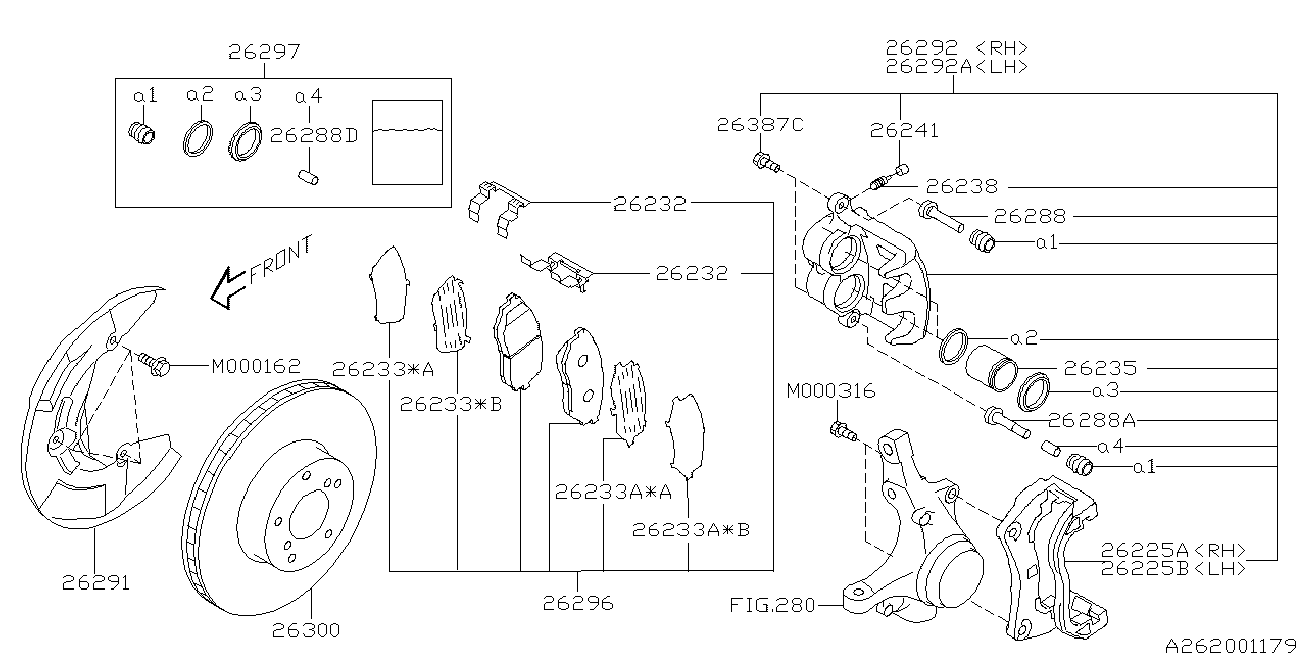 Subaru 26296AJ010 - Jarrupala, levyjarru inparts.fi