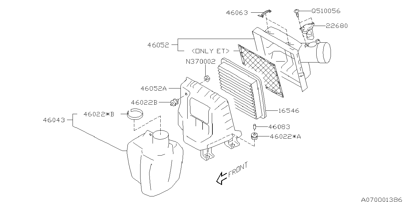 Subaru 22680AA420 - Ilmamassamittari inparts.fi