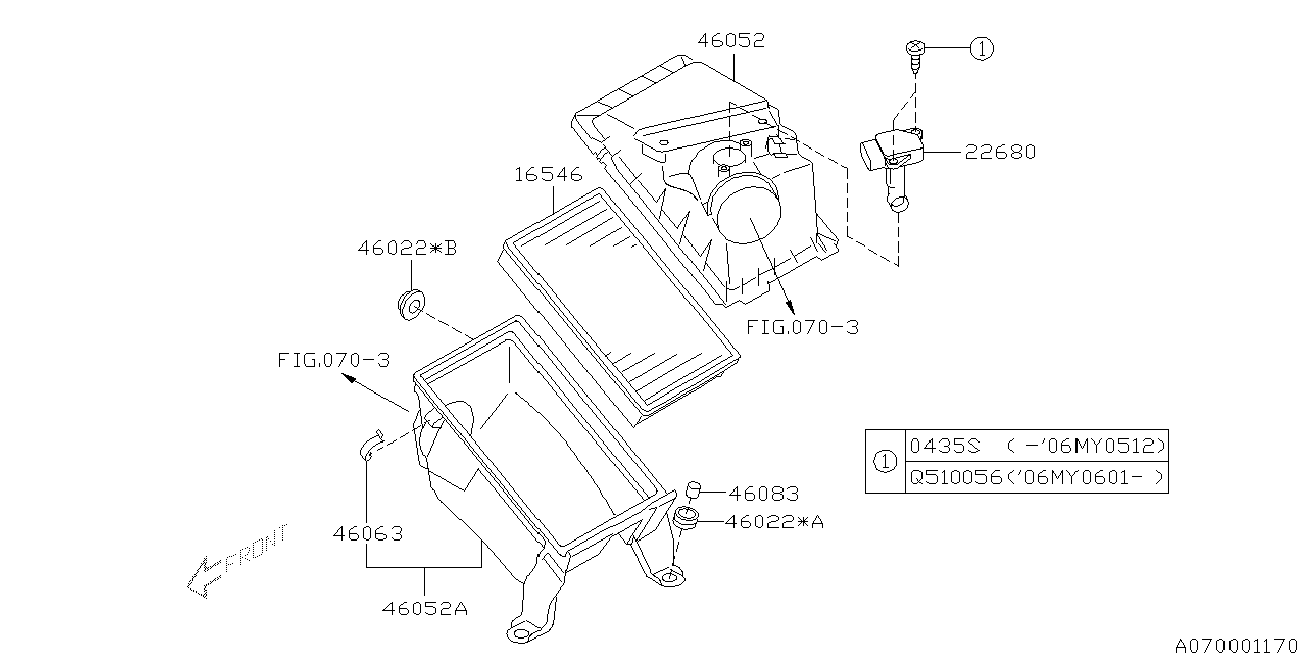 Subaru 16546AA050 - Ilmansuodatin inparts.fi