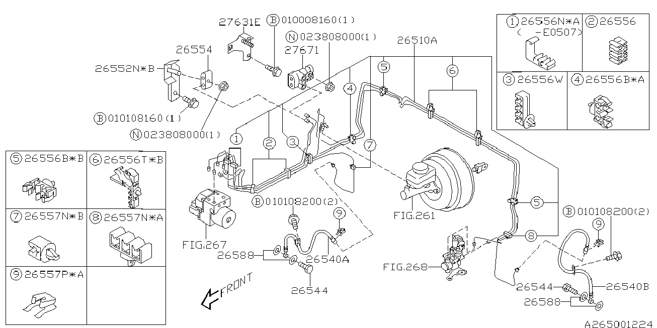 Subaru 26540-AE060 - Jarruletku inparts.fi