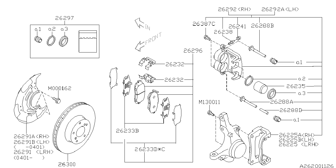 Subaru 26291FA050 - Jarrusatula inparts.fi