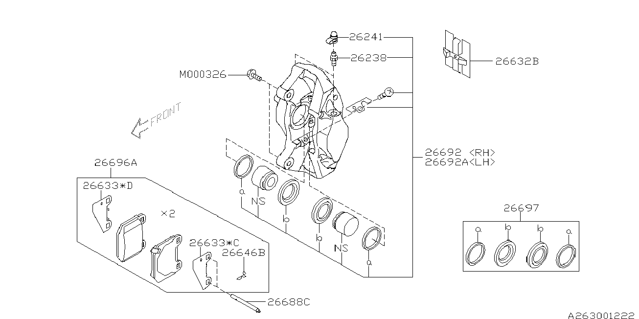 Subaru 26696FG000 - Jarrupala, levyjarru inparts.fi