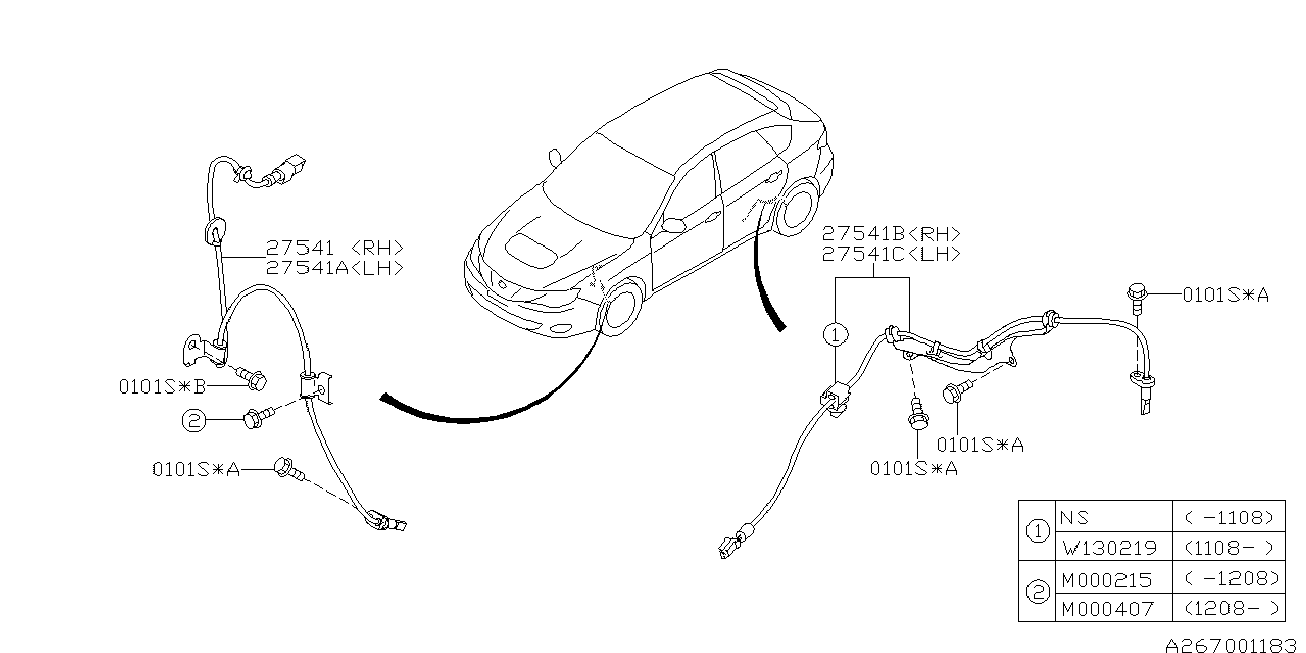 Subaru 27540 FG040 - ABS-anturi inparts.fi