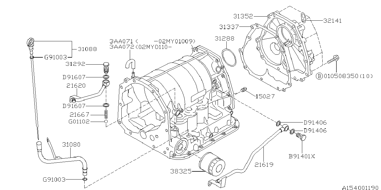 NISSAN 38325-AA032 - Hydrauliikkasuodatin, automaattivaihteisto inparts.fi