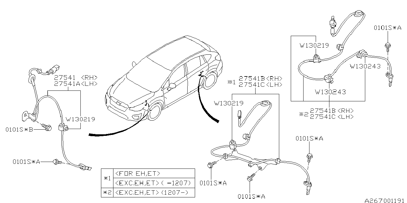 Subaru 27540 SG011 - ABS-anturi inparts.fi