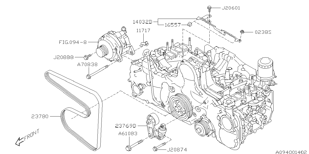 Subaru 23780AA030 - V BELT inparts.fi