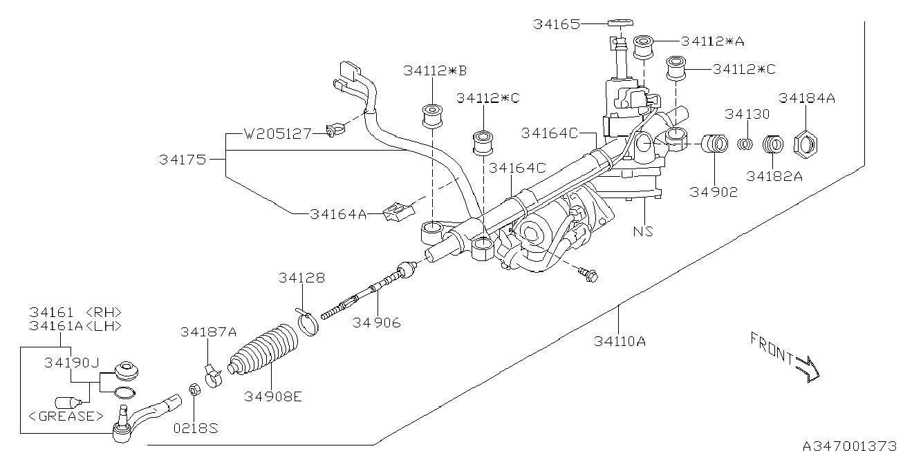 Subaru 34160-XA010 - Raidetangon pää, suora inparts.fi