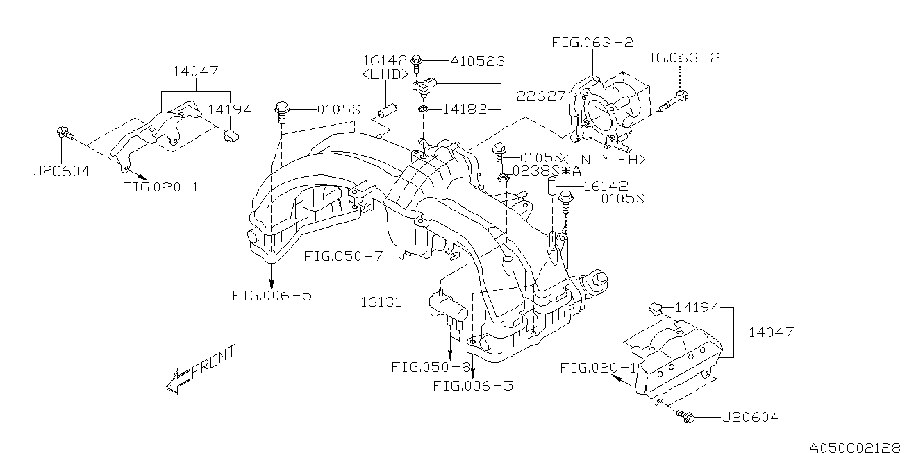 Subaru 22627AA510 - Tunnistin, imusarjapaine inparts.fi