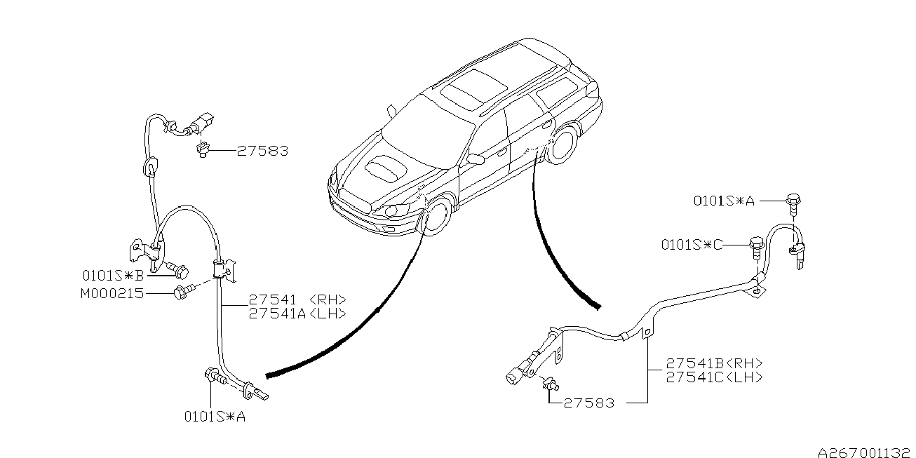 Subaru 27540AG010 - ABS-anturi inparts.fi