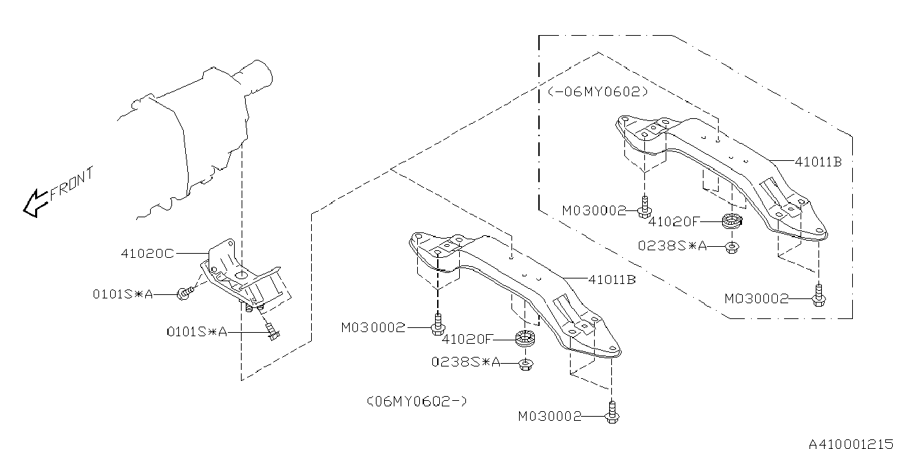 Subaru 41022AE120 - Moottorin tuki inparts.fi