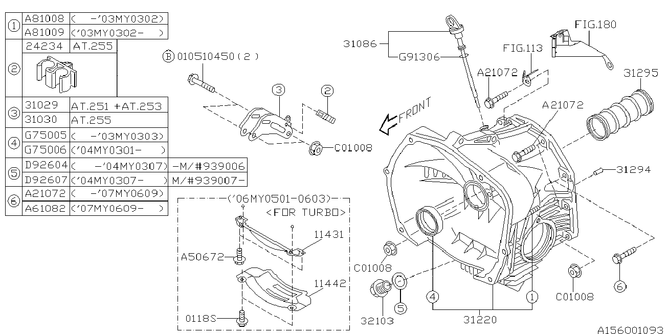 Subaru 806750050 - Akselitiiviste, autom. vaihteisto inparts.fi