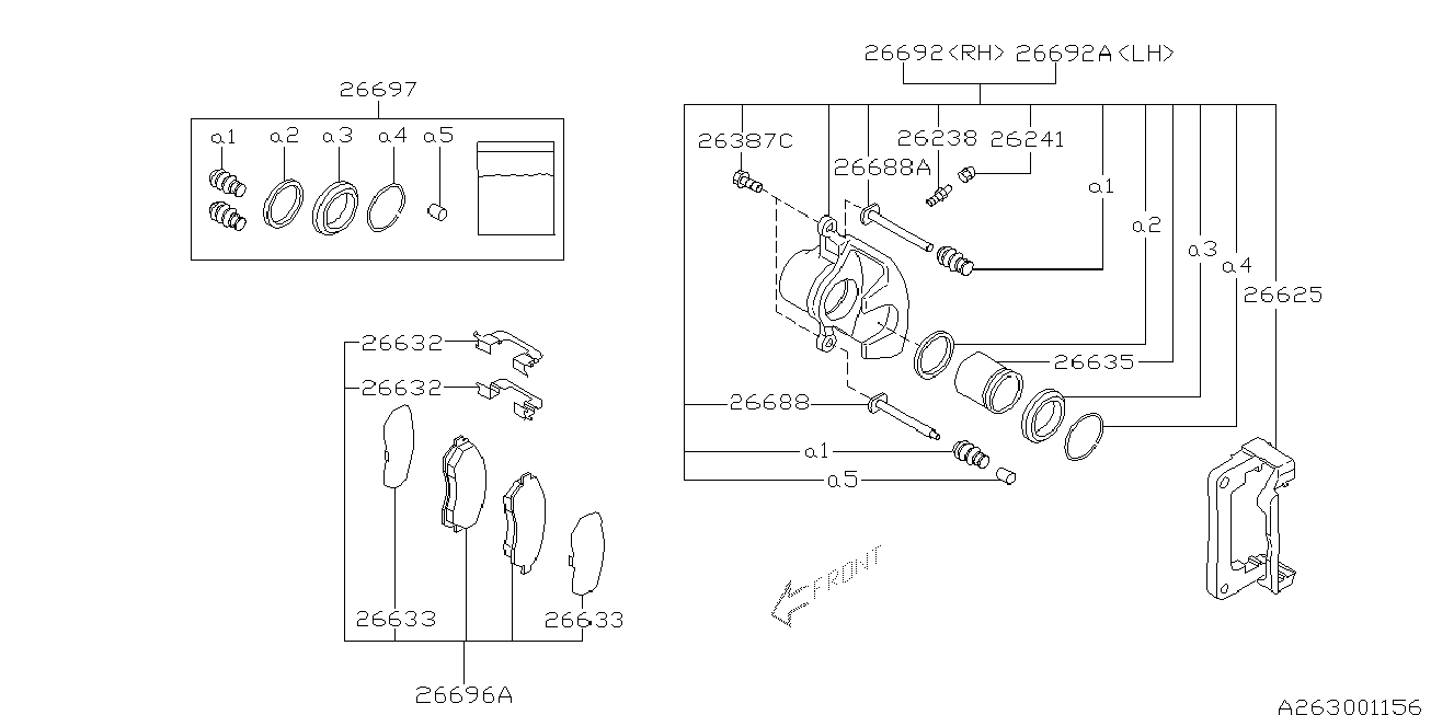 Subaru 26696-FE040 - Jarrupala, levyjarru inparts.fi