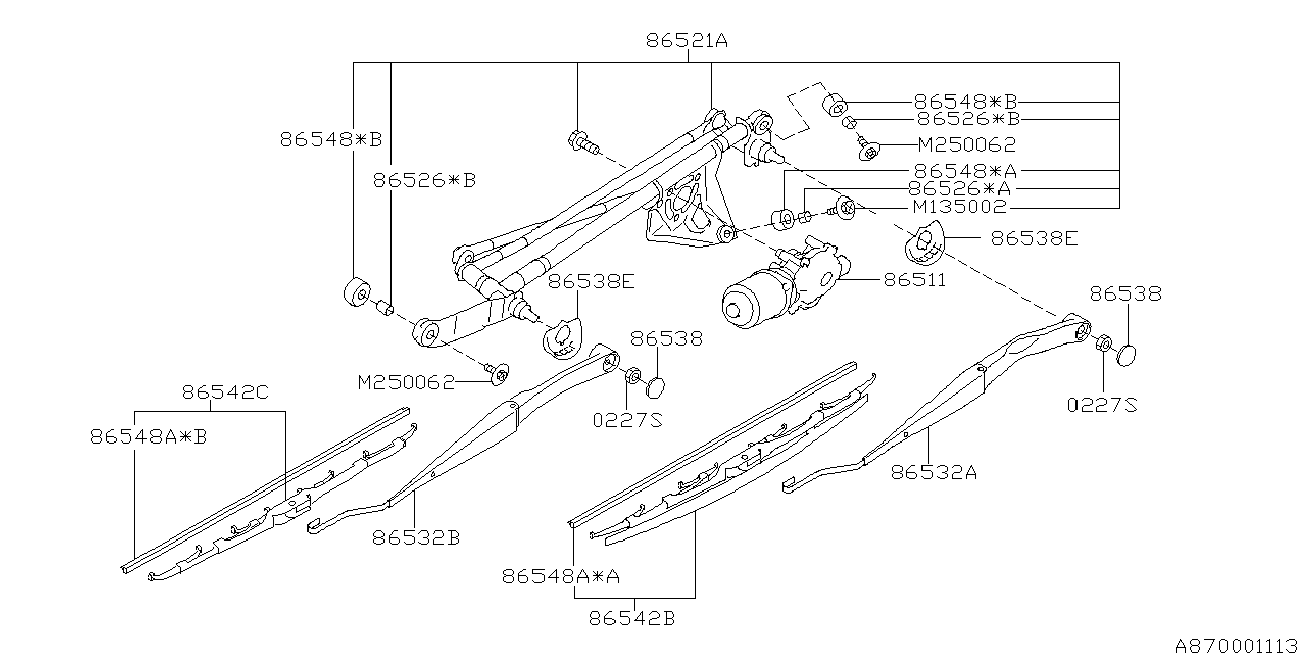 Subaru 86548AE150 - Pyyhkijänsulka inparts.fi