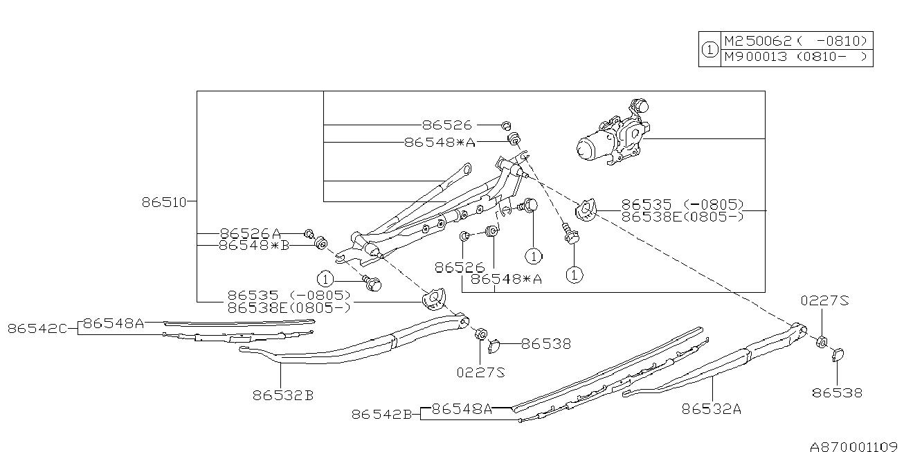 Subaru 86542-AG160 - Pyyhkijänsulka inparts.fi