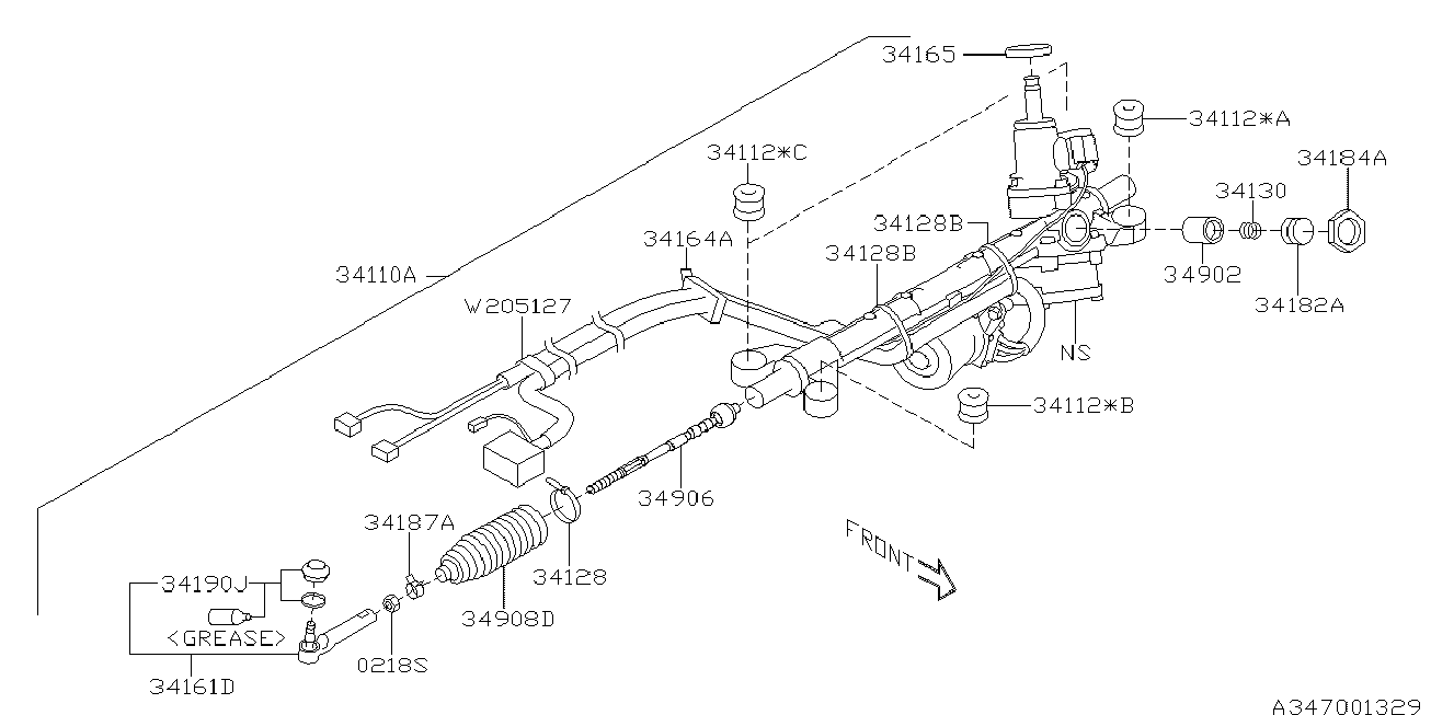 Subaru 34160-SC020 - Raidetangon pää, suora inparts.fi