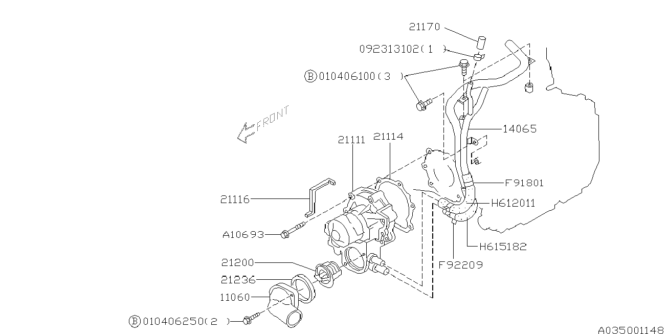 Subaru 21200-AA072 - Termostaatti, jäähdytysneste inparts.fi