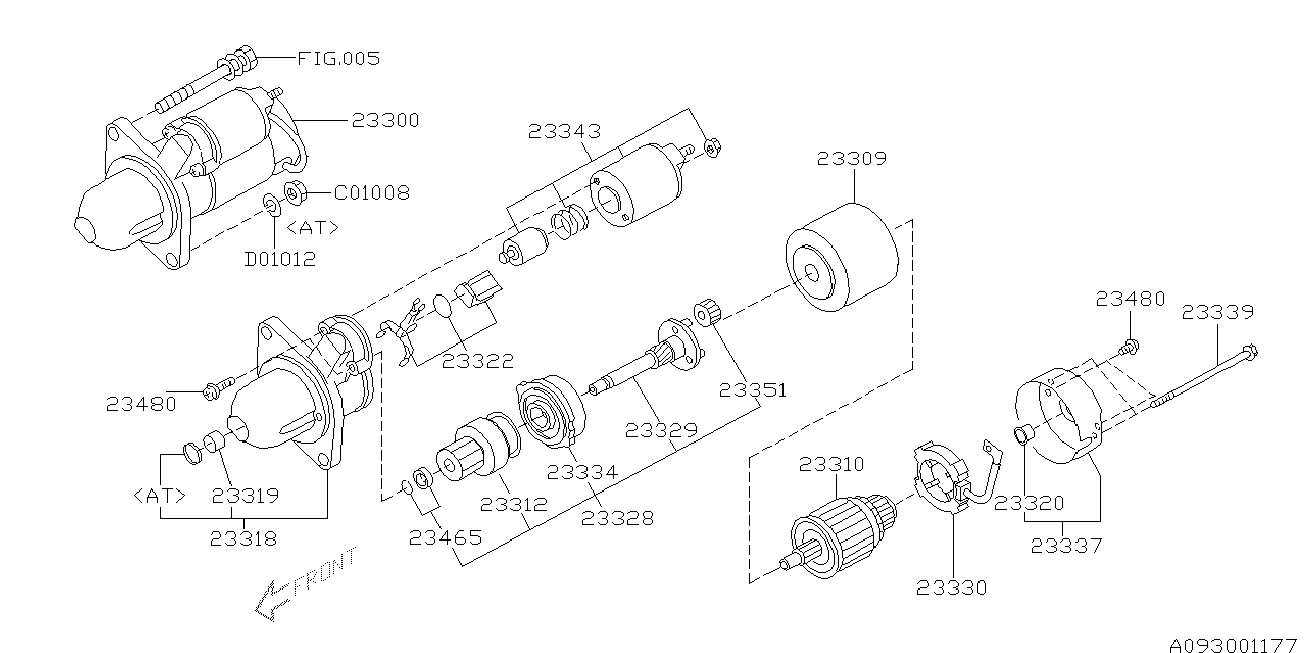 Subaru 23300AA460 - Käynnistinmoottori inparts.fi