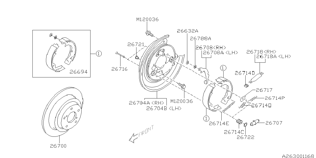 Subaru 26700FE010 - Jarrulevy inparts.fi