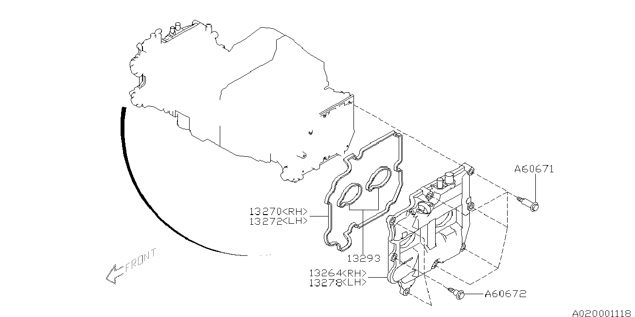 Subaru 13293-AA051 - Tiivistesarja, vent. koppa inparts.fi