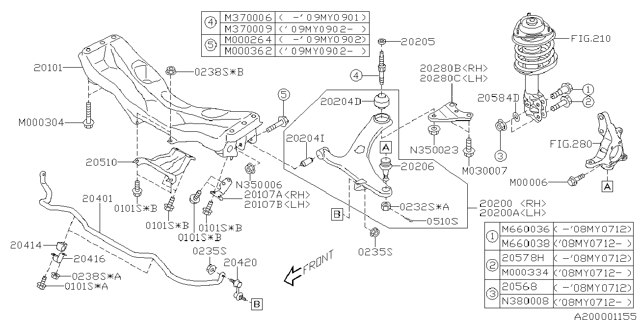 Subaru 20202 AG190 - Tukivarsi, pyöräntuenta inparts.fi