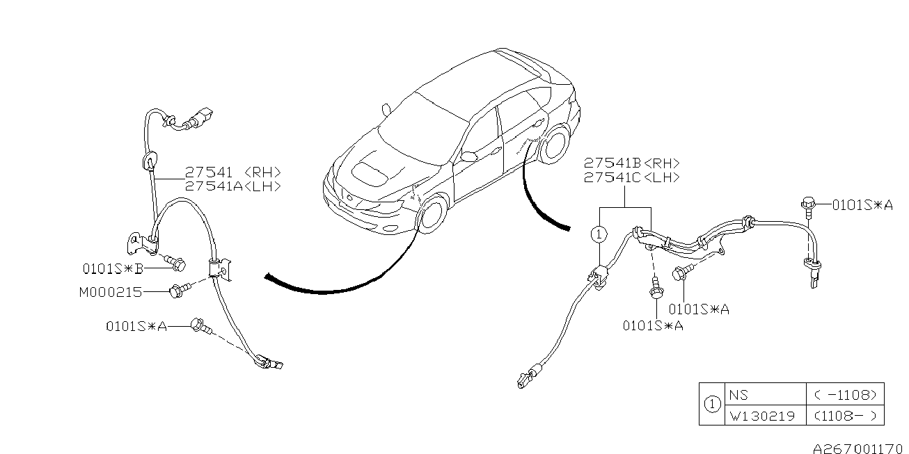 Subaru 27540FG010 - ABS-anturi inparts.fi